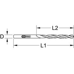 KS Tools 3302078 330.2078 HSS-G sada spirálových vrtáku do kovu 7.8 mm Celková délka 117.0 mm Neizolované DIN 338 10 ks