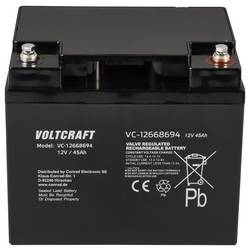 VOLTCRAFT VC-12668694 VC-16623020 olověný akumulátor 12 V 45 Ah olověný se skelným rounem (š x v x h) 197.5 x 170 x 165.5 mm bezúdržbové, nepatrné vybíjení