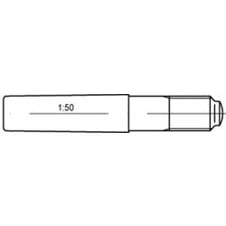 TOOLCRAFT TO-9985068 kuželový kolík 20 mm ocel 5 ks