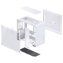 Jonsbo Jonsbo U4 Mini Micro-ATX-Gehäuse, Tempered Glass - weiß micro tower pouzdro, herní pouzdro, PC skříň bílá