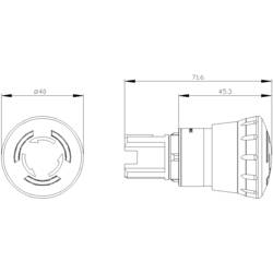 Siemens 3SU1001-1HB20-0AA0, 3SU10011HB200AA0 kolébkový spínač, 1 ks