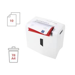 HSM shredstar S10 skartovačka na proužky 6 mm 18 l Počet listů (max.): 10 listů Křížový řez kancelářské sponky, CD, DVD, sponky do sešívačky, kreditní karty