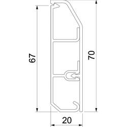 6132267 systém kabelových lišt SL 2070 rws 2000 mm bílá 1 ks