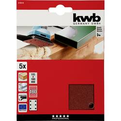 kwb 818018 brusný papír Zrnitost 180 (d x š) 100 mm x 115 mm 5 ks
