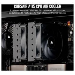 Corsair A115 pasivní chladič procesoru Intel® 1150, Intel® 1151, Intel® 1155, Intel® 1156, Intel® 1200, Intel® 1700, AMD AM4, AMD AM5