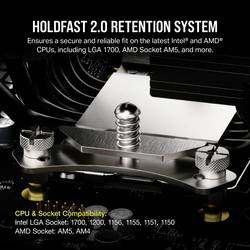 Corsair A115 pasivní chladič procesoru Intel® 1150, Intel® 1151, Intel® 1155, Intel® 1156, Intel® 1200, Intel® 1700, AMD AM4, AMD AM5