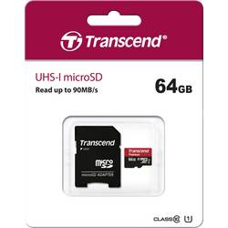 Transcend Premium paměťová karta microSDXC Industrial 64 GB Class 10, UHS-I vč. SD adaptéru