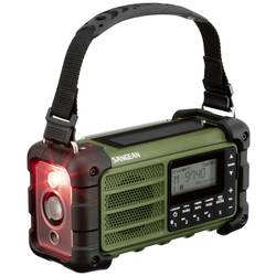 Sangean MMR-99 FM Green A500482 outdoorové rádio, FM, AM, nouzové rádio, Bluetooth, Solární panel, voděodolné, prachotěsné, zelená