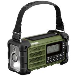 Sangean MMR-99 FM Green A500482 outdoorové rádio, FM, AM, nouzové rádio, Bluetooth, Solární panel, voděodolné, prachotěsné, zelená