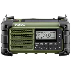 Sangean MMR-99 FM Green A500482 outdoorové rádio, FM, AM, nouzové rádio, Bluetooth, Solární panel, voděodolné, prachotěsné, zelená