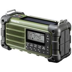 Sangean MMR-99 FM Green A500482 outdoorové rádio, FM, AM, nouzové rádio, Bluetooth, Solární panel, voděodolné, prachotěsné, zelená