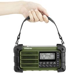 Sangean MMR-99 FM Green A500482 outdoorové rádio, FM, AM, nouzové rádio, Bluetooth, Solární panel, voděodolné, prachotěsné, zelená