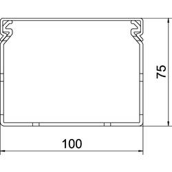 OBO Bettermann 6178563 vodicí lišta (d x š x v) 2000 x 100 x 75 mm 1 ks světle šedá
