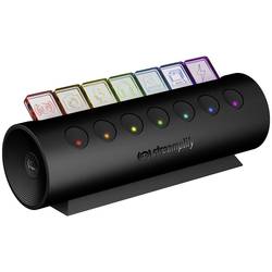 Streamplify SPUH-HC71217.11 USB Hub 7 portů USB-A USB 3.0 5 GBit/s černá Streamplify HUB CTRL 7, 7x USB 3.0 Typ A, RGB, 12V, EU-Netzkabel - schwarz