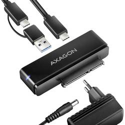 AXAGON ADSA-FPX USB Hub 1 + 1 port USB-A, USB-C®, SATA USB 3.1 Gen1 5 GBit/s AXAGON ADSA-FPX FastPortX SATA zu USB-C 3.1 Adapter - schwarz