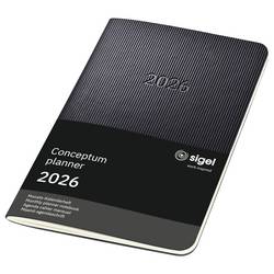 Sigel stolní kalendář Conceptum 2026 Softcover DIN A6 černá C2685 1 ks Počet stran: 64