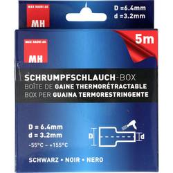 Max Hauri 132676 smršťovací bužírka černá 3.2 mm 6.4 mm 5 m