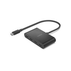 Belkin AVC018btBK USB Hub 4 porty USB-C® USB 3.2 Gen2 10 GBit/s s konektorem USB C černá AVC018btBK