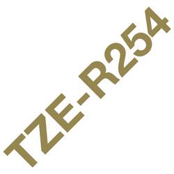 Brother Brother TZe-R254 - Glänzend - Gold auf W páska do štítkovače originál Barva pásky: bílá Barva písma: zlatá, 4 m
