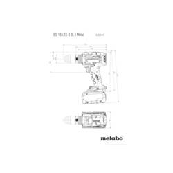 Metabo aku vrtací šroubovák, 18 V, 5.5 Ah LiHD bezkartáčové, vč. 2x aku, kufřík, vč. nabíječky, 603181660
