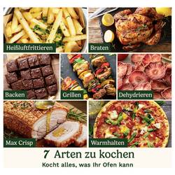 Cuisinart CompactMax horkovzdušná fritéza, 7.6 l, funkce časovače, černá