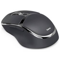 Hama WM-800 optická myš, přenos bezdrátový, 8 tlačítko, 3200 dpi, antracitová