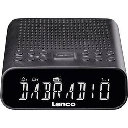 Lenco CR-606BK radiobudík, DAB, FM, DAB+, Bluetooth, AUX, DAB, DAB+, FM, funkce alarmu, černá