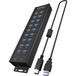 ICY BOX 61076 USB Hub 20 portů USB-A USB 3.0 5 GBit/s černá USB Hub