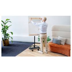 Legamaster mobilní flipchart SKETCH INFINITE (š x v x h) 690 x 2050 x 640 mm bílá, dřevo, černá omyvatelný, popisovatelný, výškově nastavitelný, vč. držáku