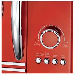 Melissa 16330129 mikrovlnná trouba chrom, červená