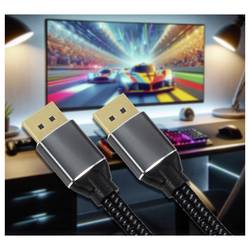 Maxtrack DisplayPort kabel Konektor DisplayPort 3 m černá C303-3L 16K UHD, hliníková zástrčka, pozlacené kontakty Kabel DisplayPort