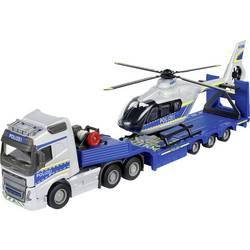 Majorette Volvo Dron + Airbus policejní helikoptéra hotový model Model zásahového vozidla