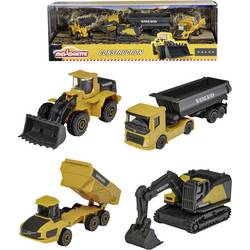 Majorette Volvo Construction 4 Pieces Giftpack hotový model Model pojízdného stavebního stroje