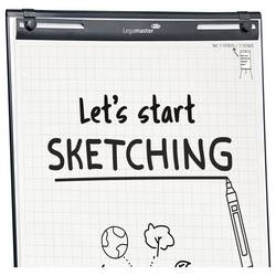 Legamaster flipchart SKETCH EASY (š x v x h) 845 x 1870 x 775 mm omyvatelný, popisovatelný, výškově nastavitelný, vč. držáku bloku 7-152810