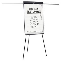 Legamaster flipchart SKETCH PRO (š x v x h) 845 x 1870 x 775 mm omyvatelný, popisovatelný, výškově nastavitelný, vč. držáku bloku 7-152910