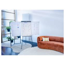 Legamaster flipchart SKETCH PRO (š x v x h) 845 x 1870 x 775 mm omyvatelný, popisovatelný, výškově nastavitelný, vč. držáku bloku 7-152910