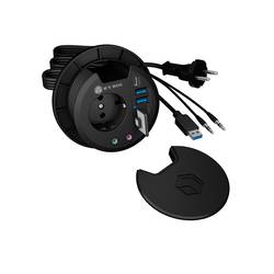 ICY BOX 60809 USB Hub 2 + 1 port USB-A, USB-C®, Audio, 2.0 (3,5 mm jack) , SD, microSD USB 3.1 Gen1 5 GBit/s se zabudovanou čtečkou SD karet černá