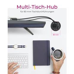 ICY BOX 60809 USB Hub 2 + 1 port USB-A, USB-C®, Audio, 2.0 (3,5 mm jack) , SD, microSD USB 3.1 Gen1 5 GBit/s se zabudovanou čtečkou SD karet černá