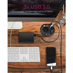 ICY BOX 60809 USB Hub 2 + 1 port USB-A, USB-C®, Audio, 2.0 (3,5 mm jack) , SD, microSD USB 3.1 Gen1 5 GBit/s se zabudovanou čtečkou SD karet černá
