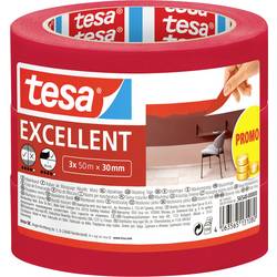 tesa EXCELLENT 56548-00000-00 krepová lepicí páska červená (d x š) 50 m x 30 mm 3 ks