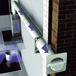 Wallair N37215 energeticky úsporný nástěnný ventilátor plast vhodný pro trubice s Ø: 100 mm