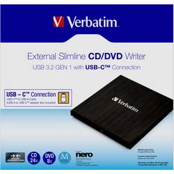 Verbatim externí DVD vypalovačka Retail USB 3.2 (Gen 1x1) černá