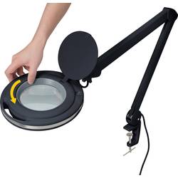 TOOLCRAFT 2178491 Lupa s LED osvětlením, černá, 5, 127 mm, svorka, 5D, 2,25x