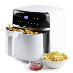 DOMO DO1148FR horkovzdušná fritéza, 8 l, ochrana proti přehřátí, funkce časovače, s displejem, nepřilnavý povlak, bílá
