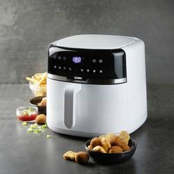 DOMO DO1148FR horkovzdušná fritéza, 8 l, ochrana proti přehřátí, funkce časovače, s displejem, nepřilnavý povlak, bílá