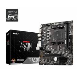MSI A520M-A PRO Základní deska Socket (PC) AMD AM4 Tvarový faktor Micro-ATX Čipová sada základní desky AMD® A520