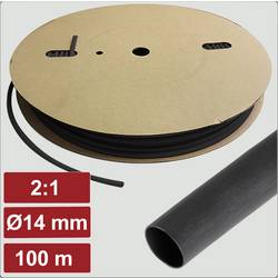 Electronic Garage EG25CA008 smršťovací bužírka bez lepidla černá 14 mm 7 mm Poměr smrštění:2:1 100 m