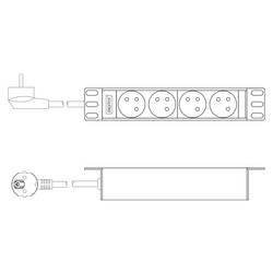 Digitus DN-95418-FR DN-95418-FR zásuvková lišta