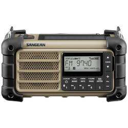 Sangean MMR-99 FM Desert A500484 outdoorové rádio, FM, nouzové rádio, Bluetooth, Solární panel, voděodolné, prachotěsné, stolní lampa, hnědá