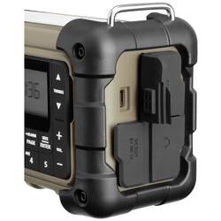 Sangean MMR-99 FM Desert A500484 outdoorové rádio, FM, nouzové rádio, Bluetooth, Solární panel, voděodolné, prachotěsné, stolní lampa, hnědá
